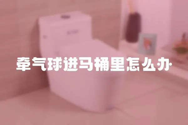 牵气球进马桶里怎么办