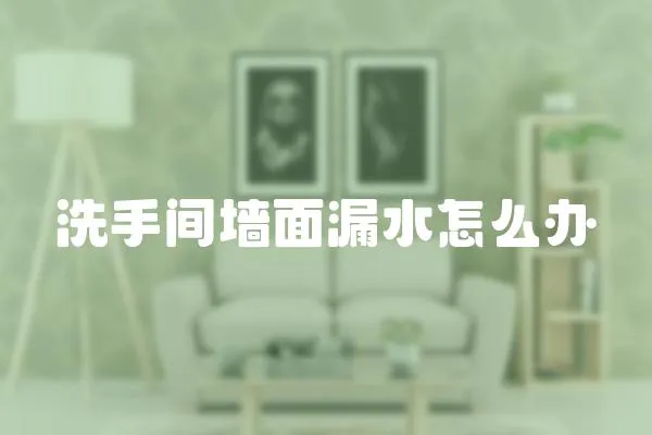 洗手間墻面漏水怎么辦