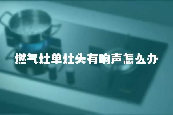 燃氣灶單灶頭有響聲怎么辦