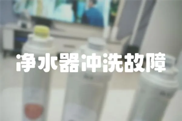 凈水器沖洗故障