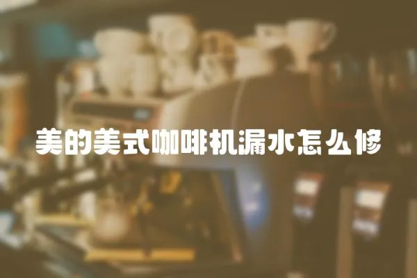 美的美式咖啡機漏水怎么修