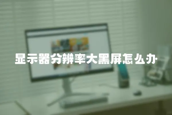 顯示器分辨率大黑屏怎么辦