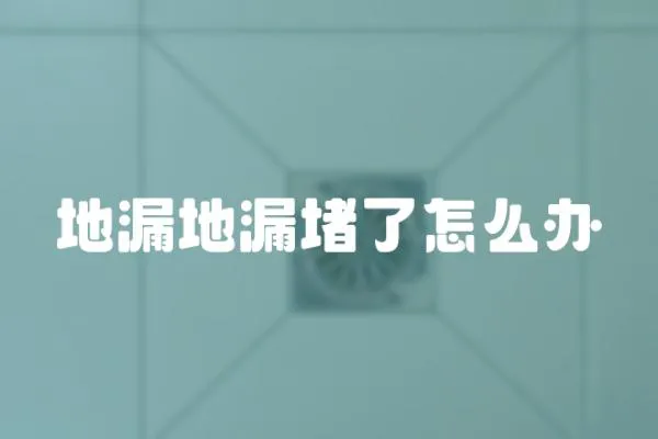 地漏地漏堵了怎么辦