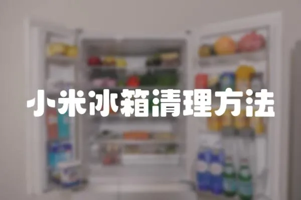 小米冰箱清理方法