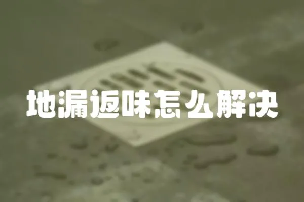 地漏返味怎么解決