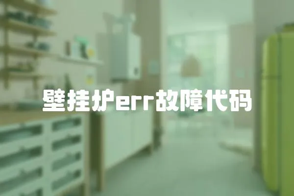壁掛爐err故障代碼