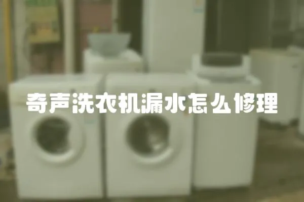 奇聲洗衣機漏水怎么修理
