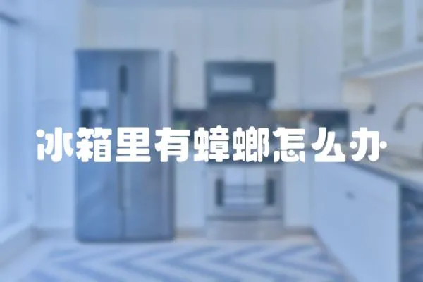 冰箱里有蟑螂怎么辦