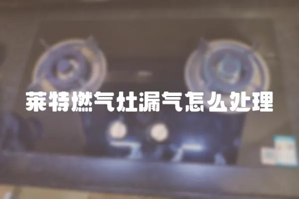 萊特燃氣灶漏氣怎么處理