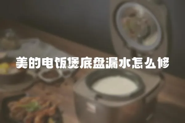 美的電飯煲底盤漏水怎么修