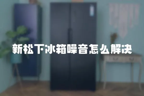 新松下冰箱噪音怎么解決