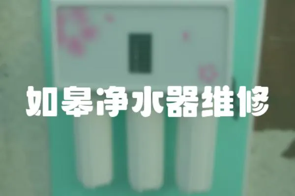 如皋凈水器維修