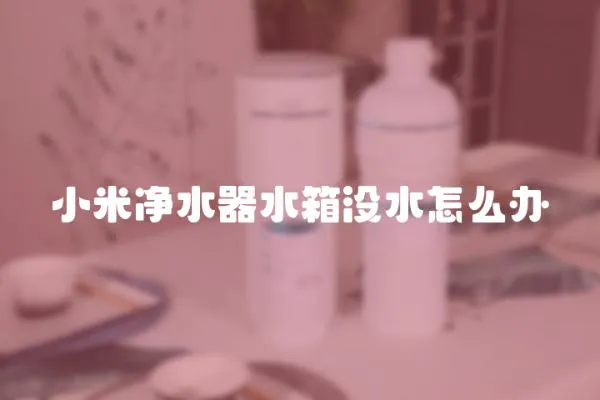 小米凈水器水箱沒(méi)水怎么辦
