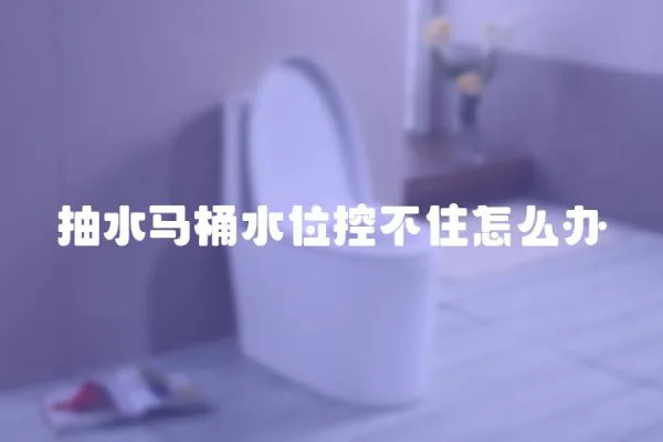 抽水馬桶水位控不住怎么辦