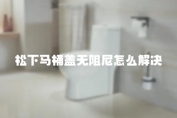 松下馬桶蓋無阻尼怎么解決
