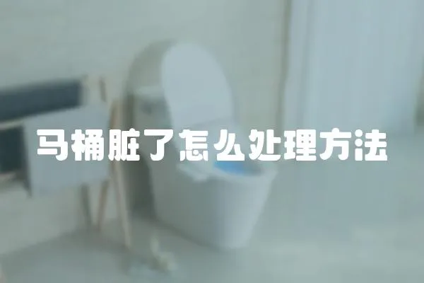 馬桶臟了怎么處理方法