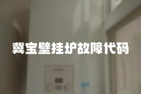 冀寶壁掛爐故障代碼