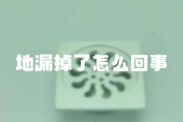 地漏掉了怎么回事