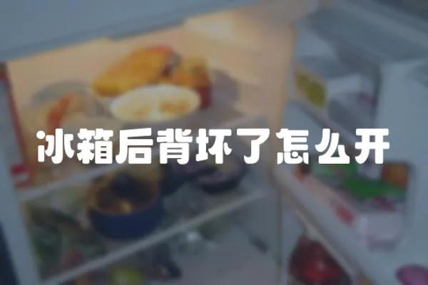 冰箱后背壞了怎么開