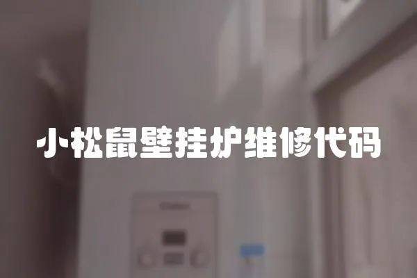 小松鼠壁掛爐維修代碼