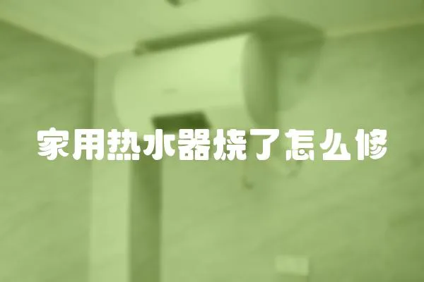 家用熱水器燒了怎么修