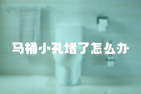 馬桶小孔堵了怎么辦