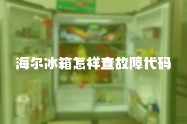 海爾冰箱怎樣查故障代碼