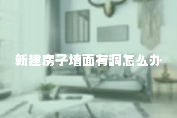 新建房子墻面有洞怎么辦