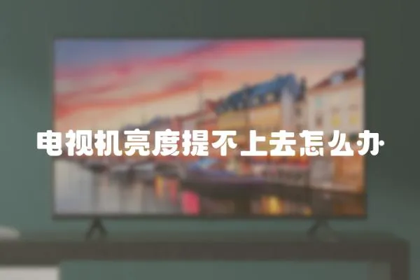 電視機亮度提不上去怎么辦