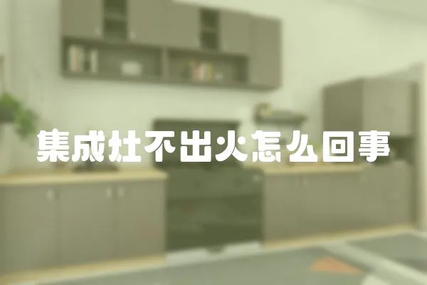 集成灶不出火怎么回事