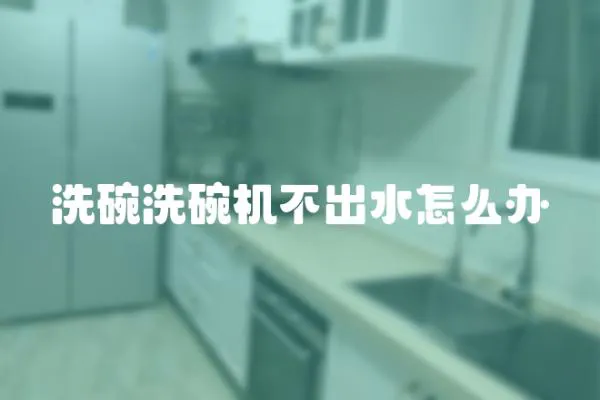 洗碗洗碗機不出水怎么辦