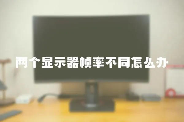 兩個顯示器幀率不同怎么辦