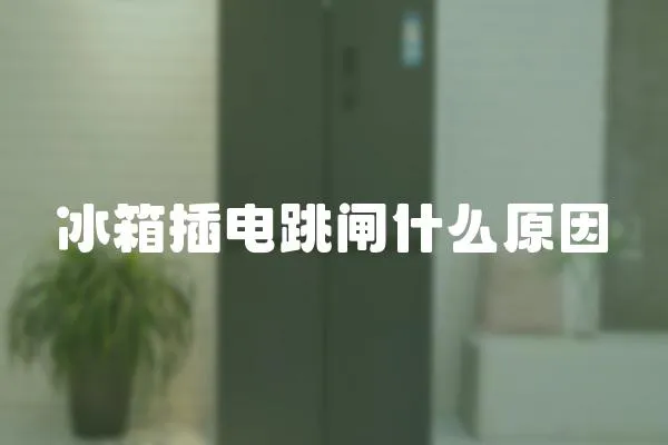 冰箱插電跳閘什么原因