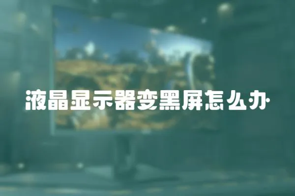 液晶顯示器變黑屏怎么辦