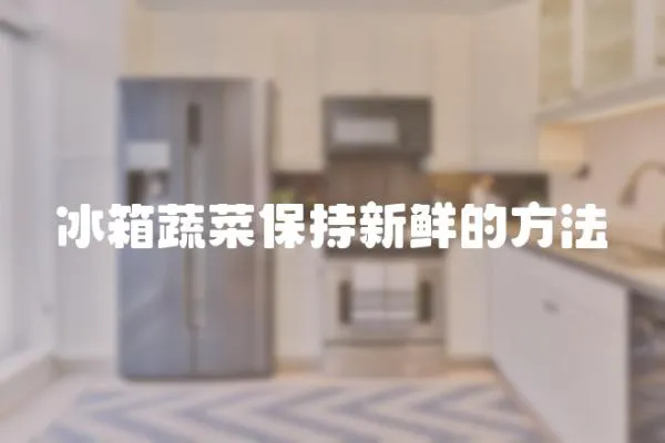 冰箱蔬菜保持新鮮的方法