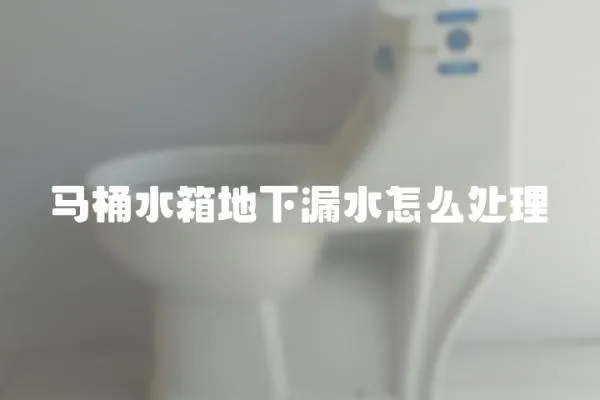馬桶水箱地下漏水怎么處理
