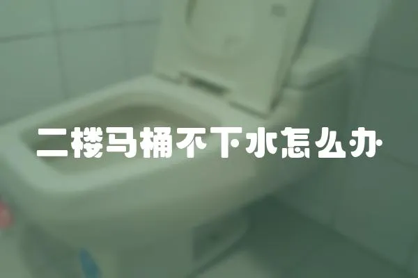 二樓馬桶不下水怎么辦