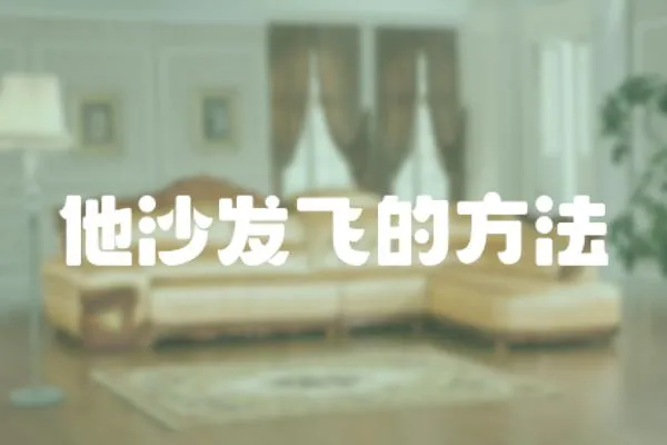 他沙發飛的方法