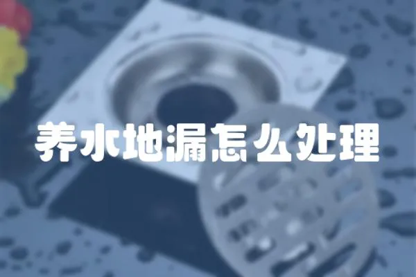 養(yǎng)水地漏怎么處理