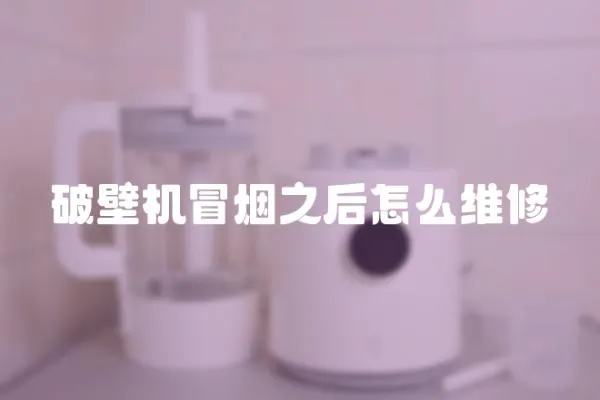 破壁機冒煙之后怎么維修