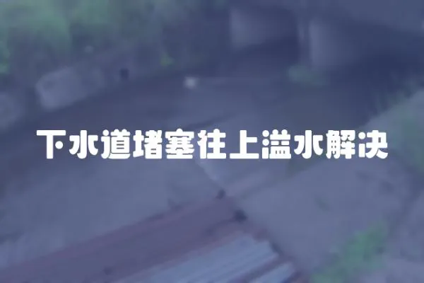 下水道堵塞往上溢水解決