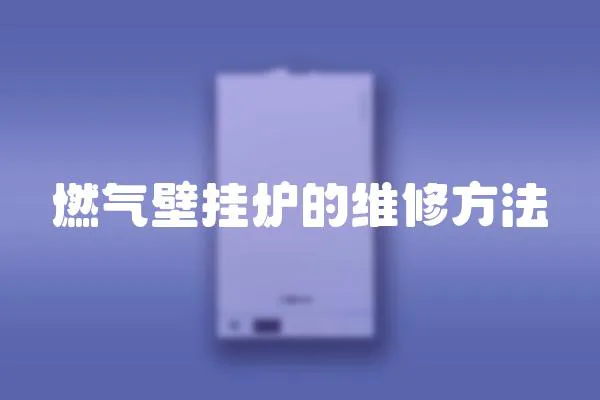 燃?xì)獗趻鞝t的維修方法