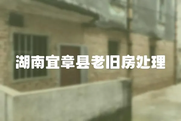 湖南宜章縣老舊房處理