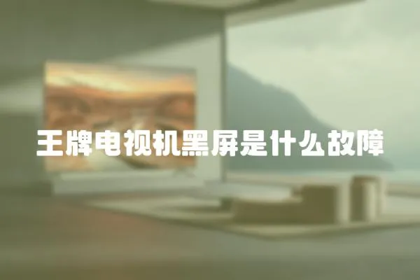 王牌電視機黑屏是什么故障