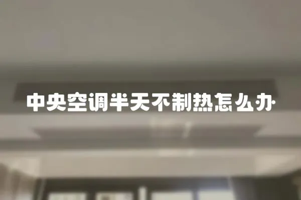 中央空調半天不制熱怎么辦