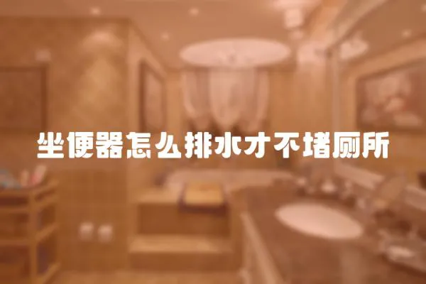 坐便器怎么排水才不堵廁所