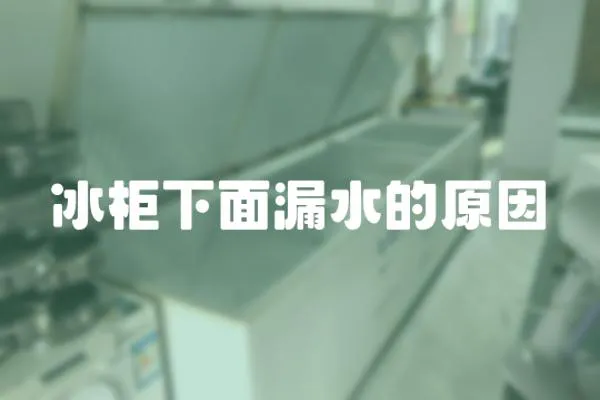 冰柜下面漏水的原因
