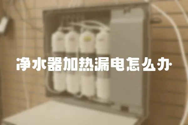 凈水器加熱漏電怎么辦