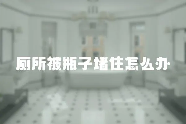 廁所被瓶子堵住怎么辦