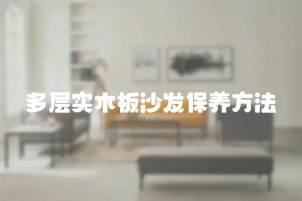 多層實木板沙發保養方法